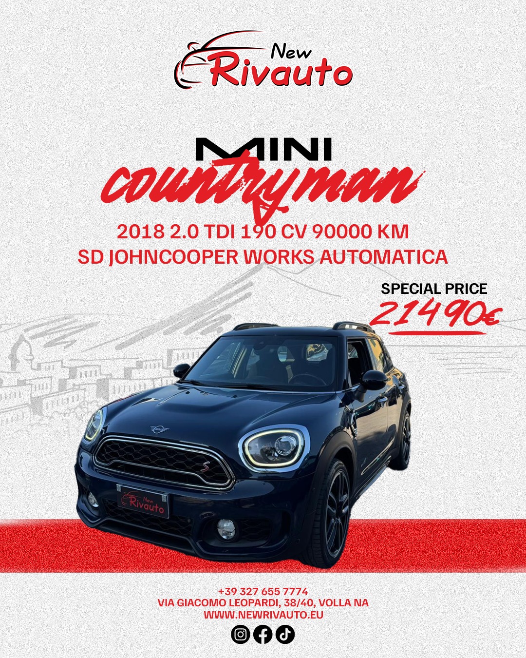 whatsapp image 2026 01 08 at 14.44.21 (1) Offerta Mini Countryman 2018 usata, prezzo speciale.